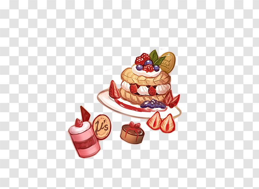 Strawberry Cream Cake Aedmaasikas Dessert - Bread Transparent PNG