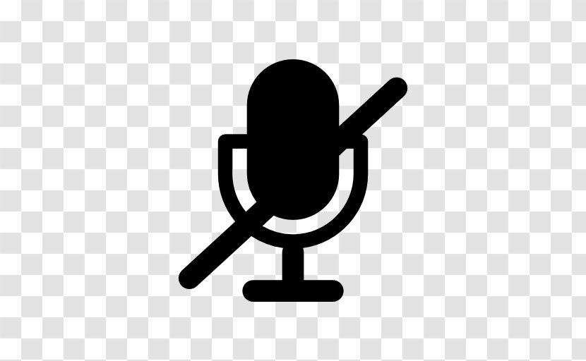 Microphone Sound Arrow Down - Black And White Transparent PNG