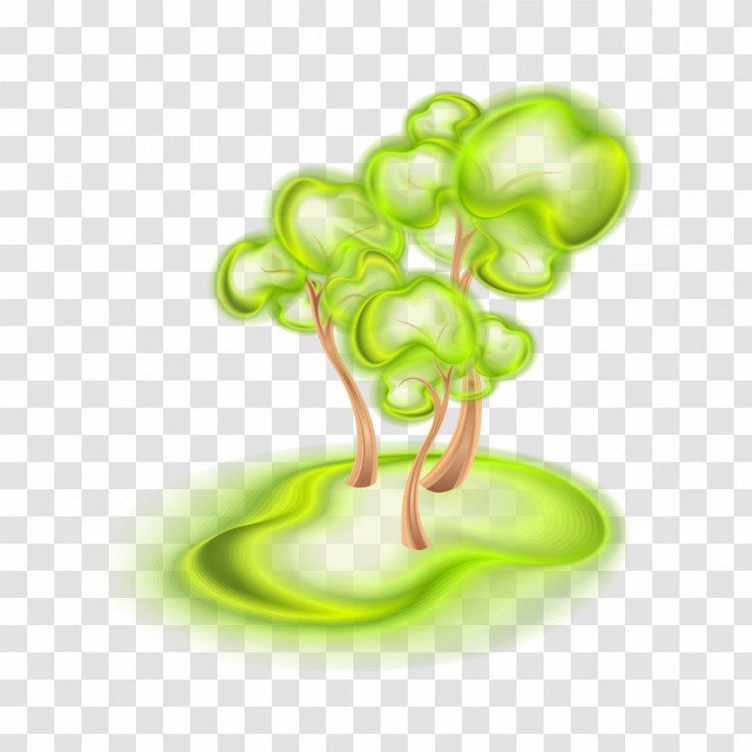 Three-dimensional Vector Green Tree - Organism - Leaf Transparent PNG