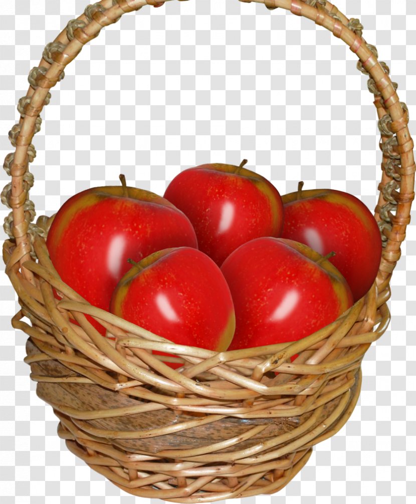 Tomato Apple Basket Clip Art - Food Transparent PNG