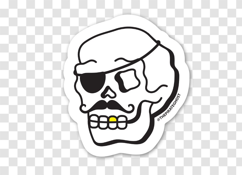 Bumper Sticker Decal Label Die Cutting - Art - Calavera Pirata Transparent PNG