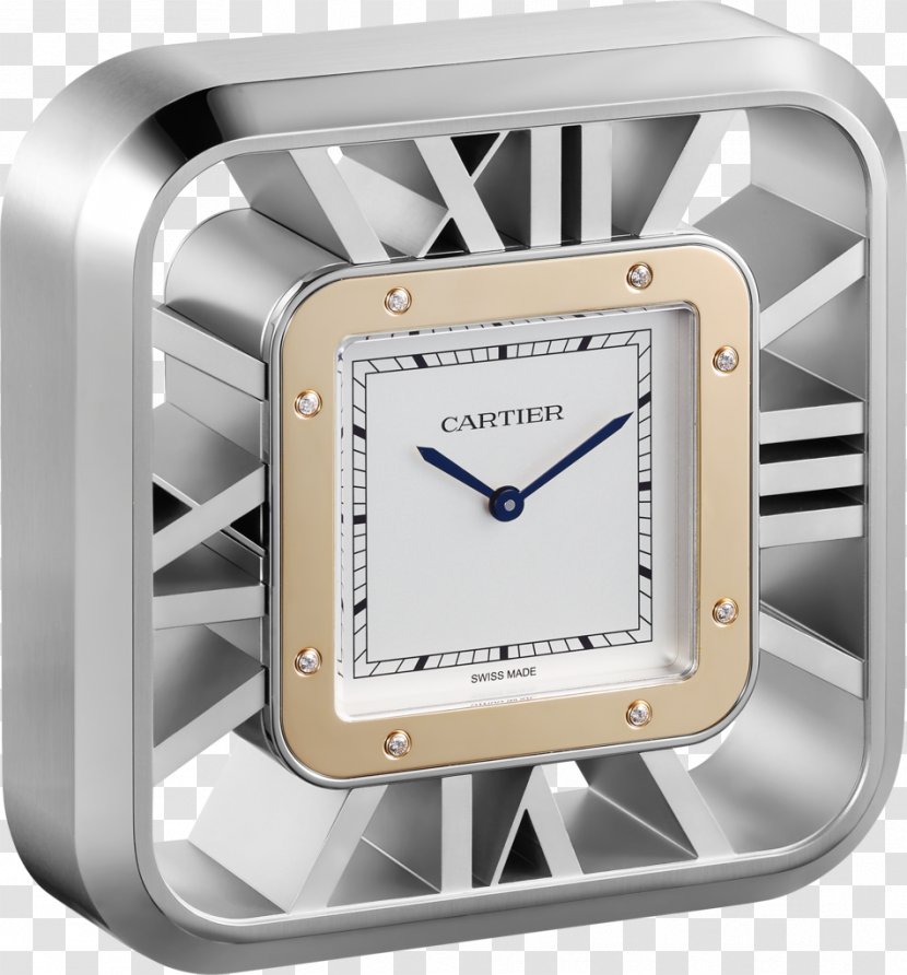 Clock Stainless Steel Watch Gold - Skeleton - Table Transparent PNG