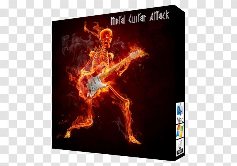 Guitar Human Skeleton Skull - Frame - Physical Transparent PNG