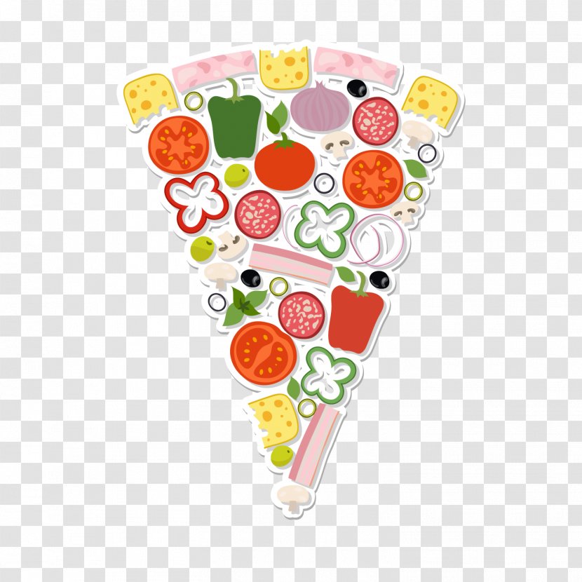 Pizza Fast Food Italian Cuisine Chile Con Queso - Full Of Vegetable Triangular Vector Transparent PNG