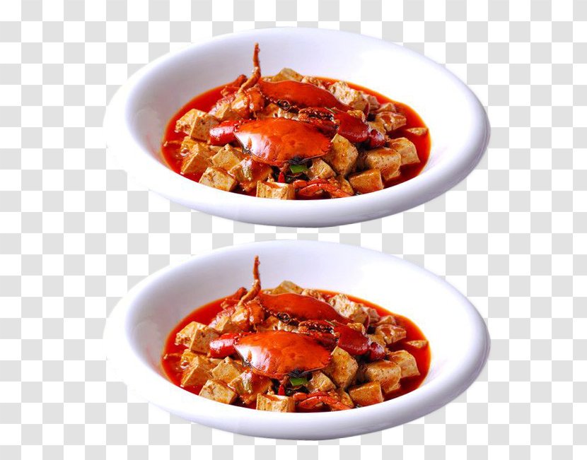 Red Curry Chilli Crab Chinese Cuisine Douhua - Food - And Chili Mix With Aged Tofu Transparent PNG