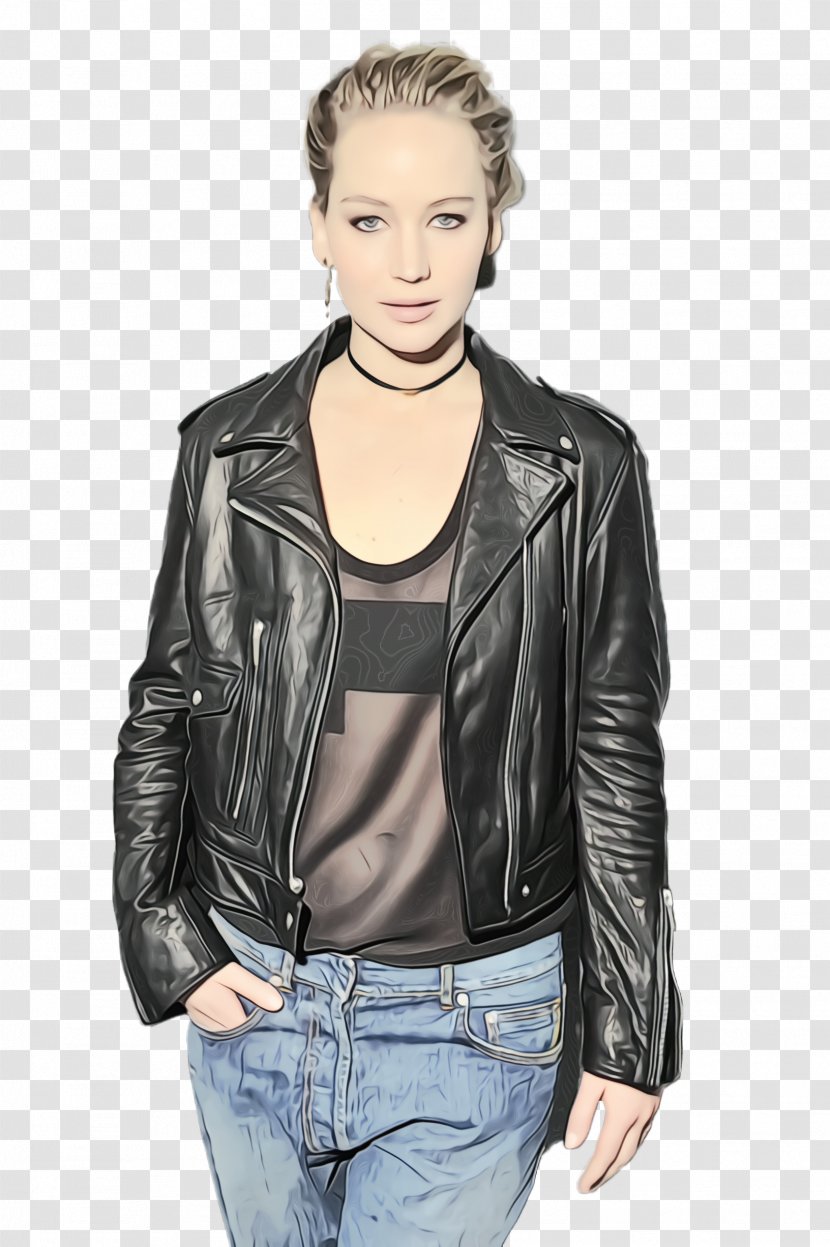 Jeans Cartoon - Leather - Blazer Transparent PNG