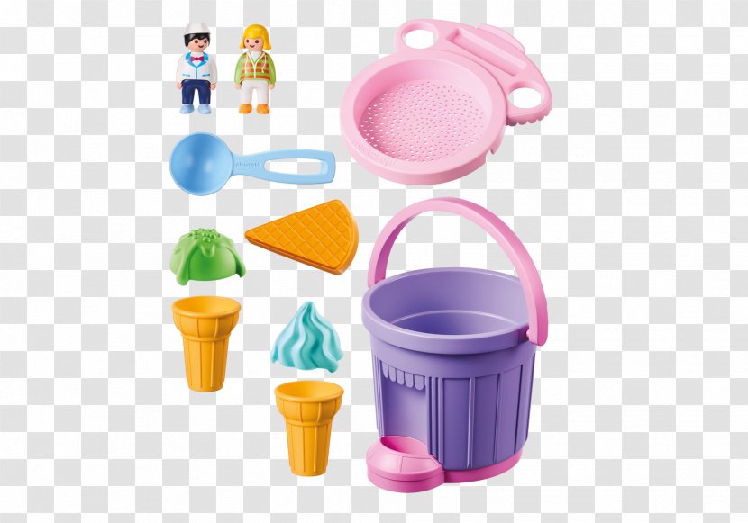 Toy Playmobil Ice Cream Cones Parlor - Bucket - Sand Transparent PNG