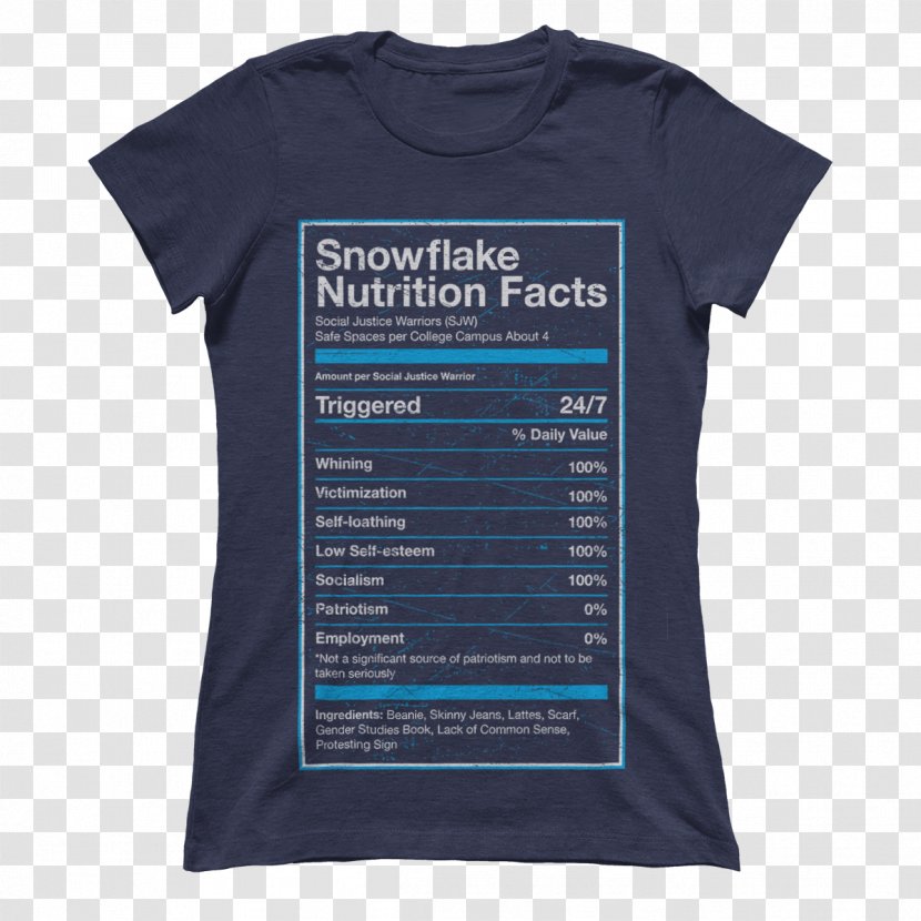 T-shirt Nutrition Facts Label Serving Size United States - Clothing - Fact Transparent PNG