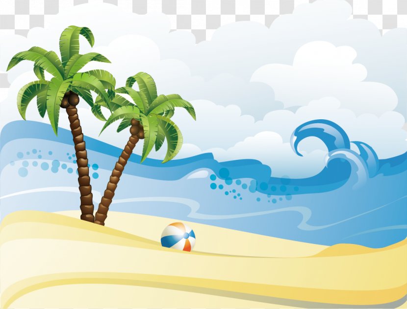 Summer Beach Clip Art - Ecosystem - Poster Background Material Transparent PNG