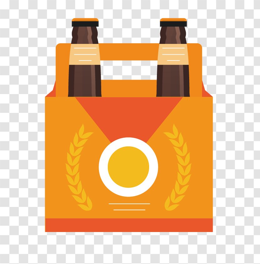 Beer Bottle Euclidean Vector - Orange - Mention Transparent PNG