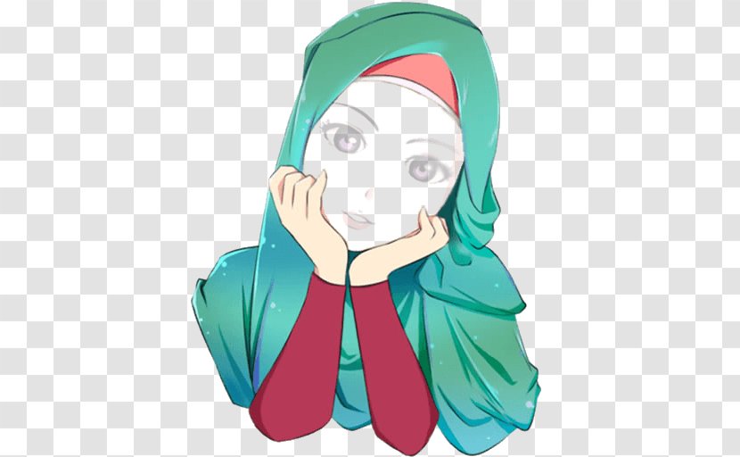 Muslim Hijab Women In Islam Cartoon - Tree Transparent PNG