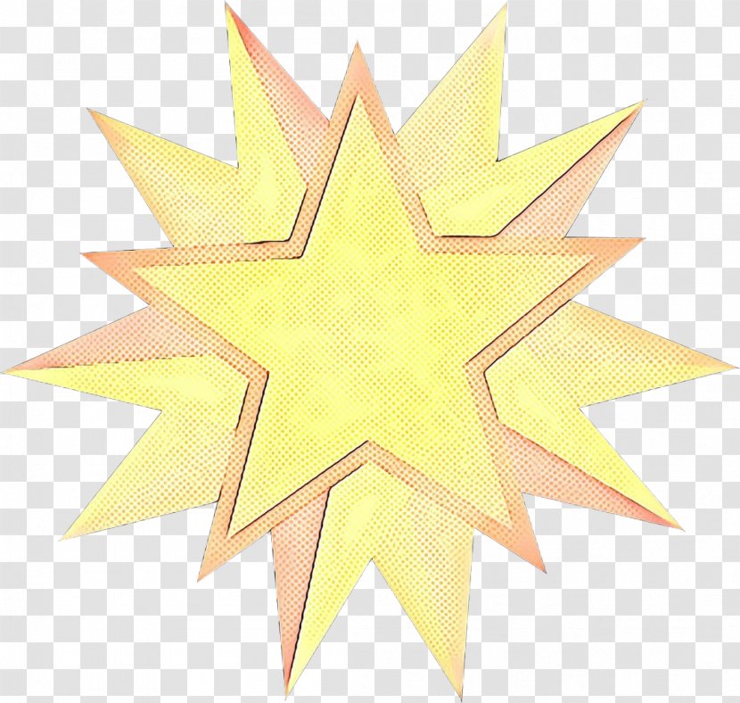 Yellow Star - Paper - Leaf Transparent PNG