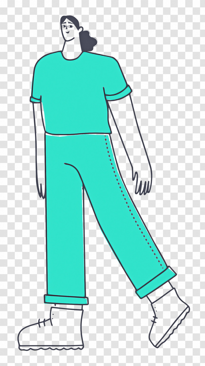 Girl Standing Transparent PNG