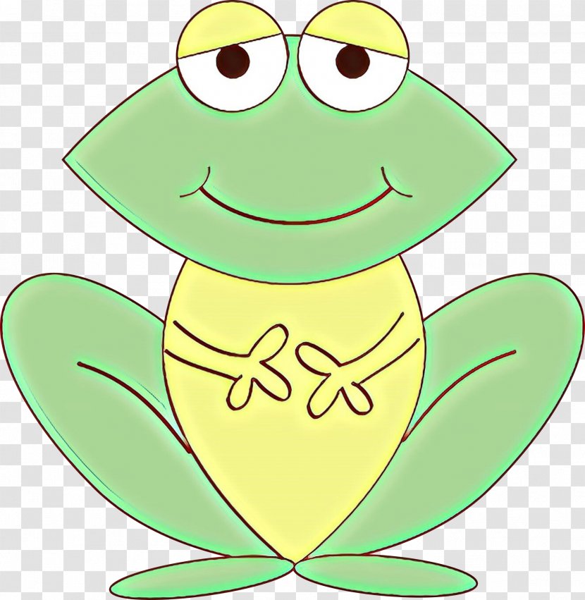 Green Cartoon Clip Art Frog Smile Transparent PNG