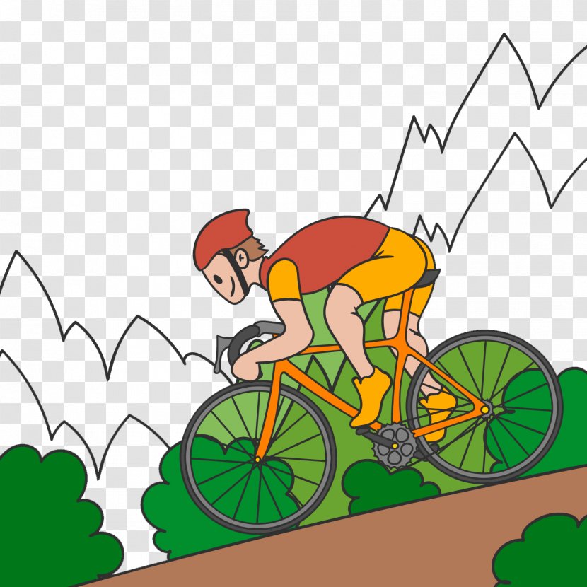 Cycling Road Bicycle Euclidean Vector - Recreation - Mountain Bike Transparent PNG