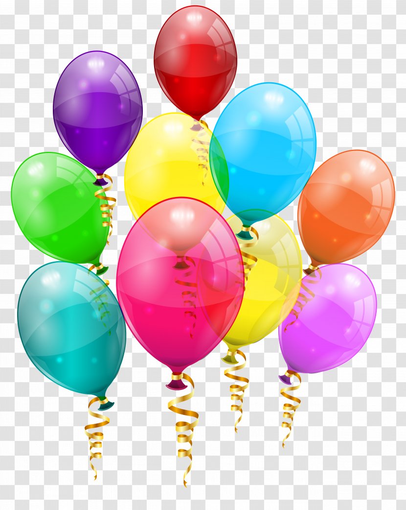 Birthday Clip Art - Bunch Of Colorful Balloons Clipart Image Transparent PNG