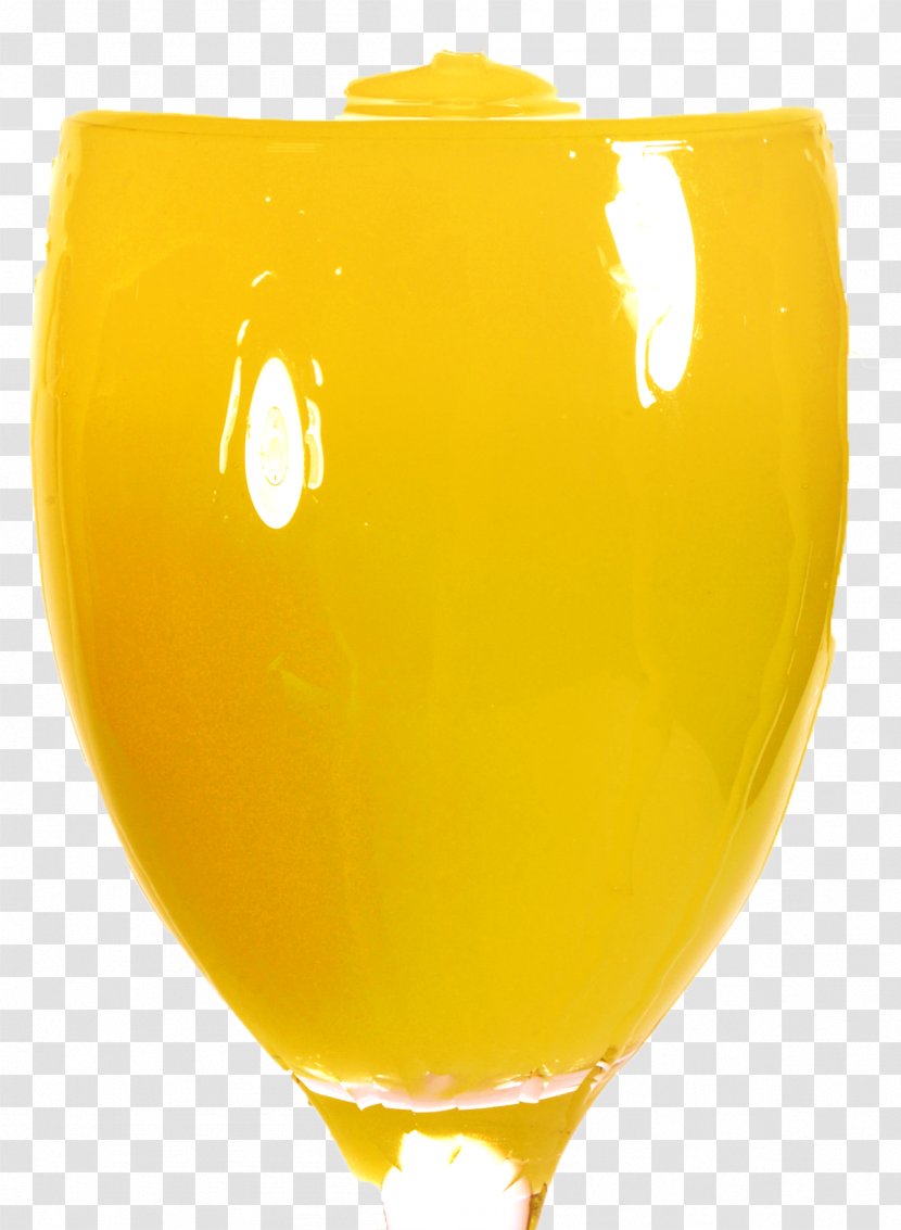 Orange Juice Drink Grape - Beer Glass - Beautiful Exquisite Yellow Drinking Goblet Transparent PNG