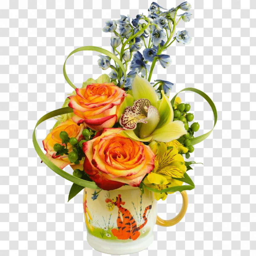 Winnie The Pooh Flower Bouquet Floral Design Cut Flowers - Garnish - Bouqet Transparent PNG