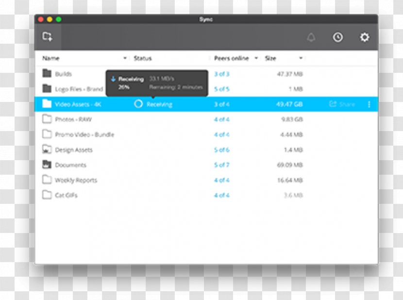 Computer Program Resilio Sync Peer-to-peer File Synchronization Software - Cloud Computing Transparent PNG