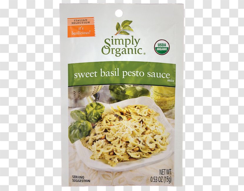 Pesto Vegetarian Cuisine Organic Food Pasta Basil - Spaghetti - Sweet Transparent PNG