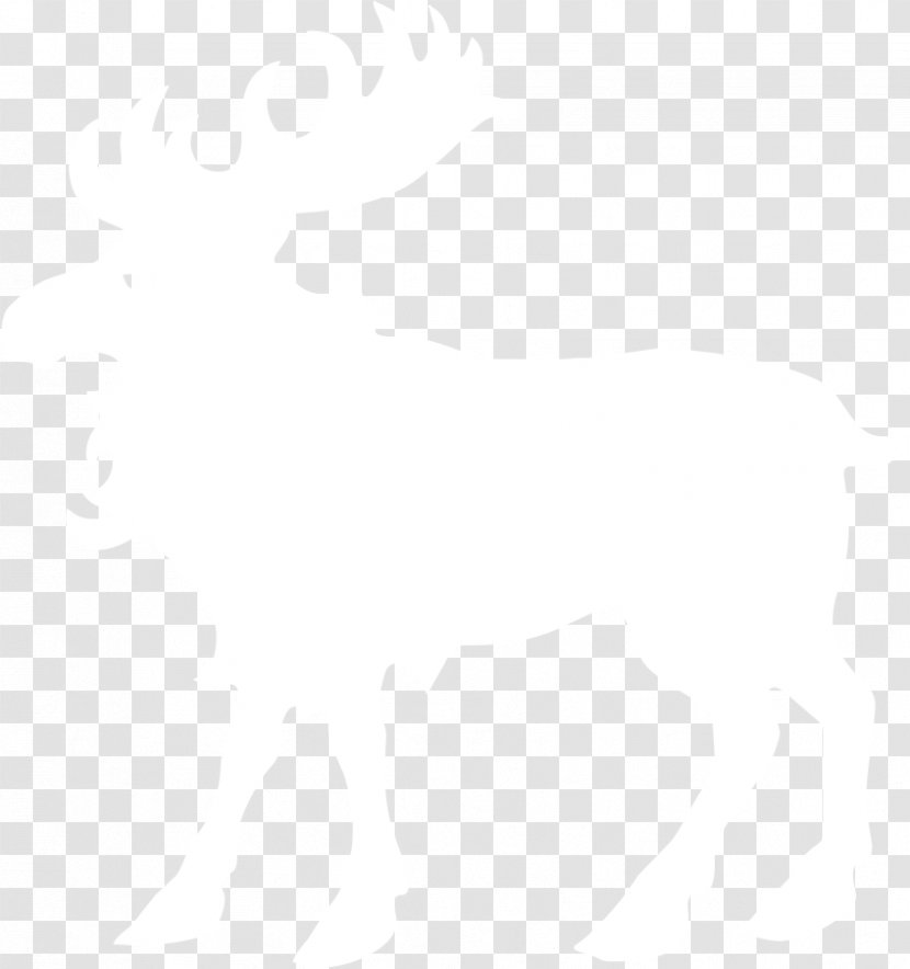 Reindeer Moose Silhouette Clip Art - Black - Graphics Transparent PNG