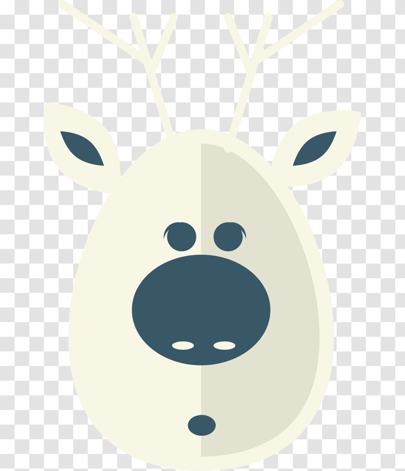 Snout Clip Art - Head - Vector White Deer Transparent PNG