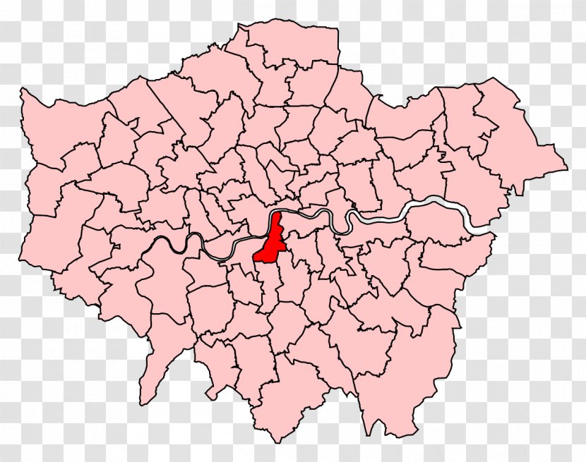 London Borough Of Southwark Islington Cities And Westminster Boroughs Blank Map Transparent PNG