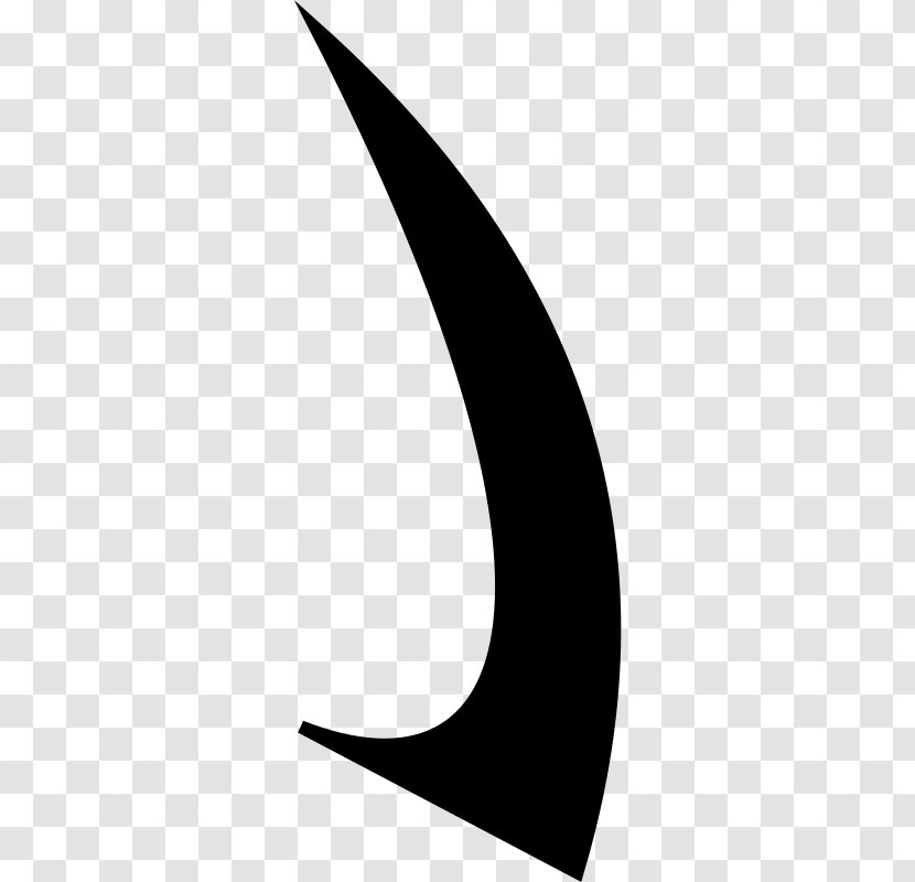 Crescent Line Angle - White Transparent PNG