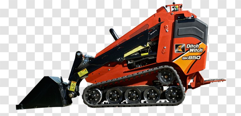 Heavy Machinery Ditch Witch Skid-steer Loader Trencher - Construction Equipment - Tracked Transparent PNG