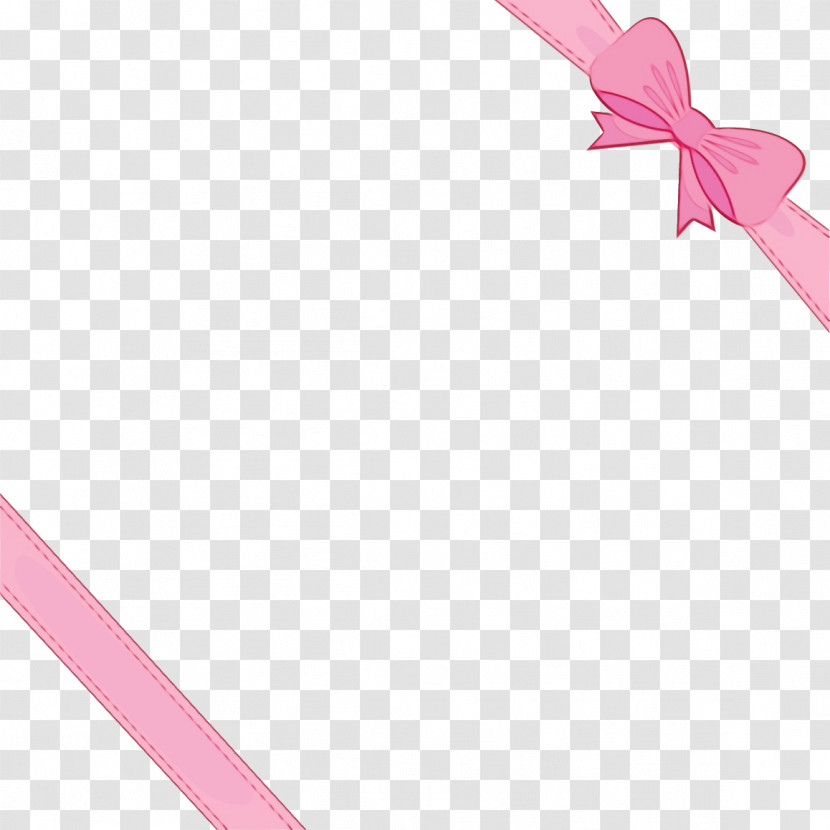 Ribbon Pink M Petal Line Meter Transparent PNG
