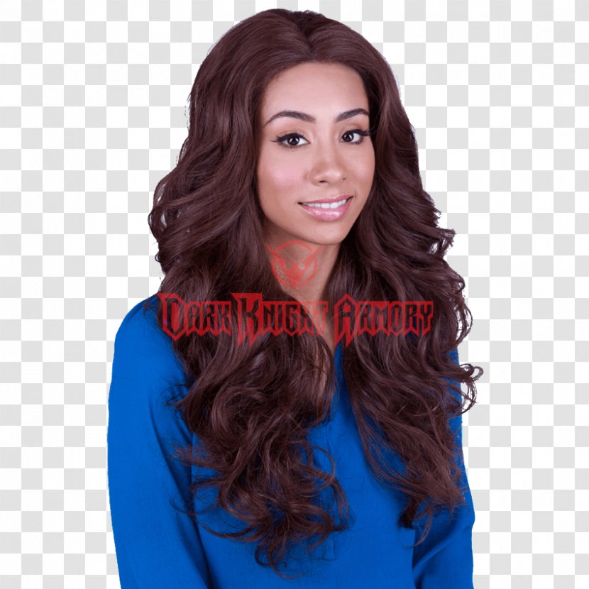 Long Hair Lace Wig Coloring - Collar - Brown Transparent PNG