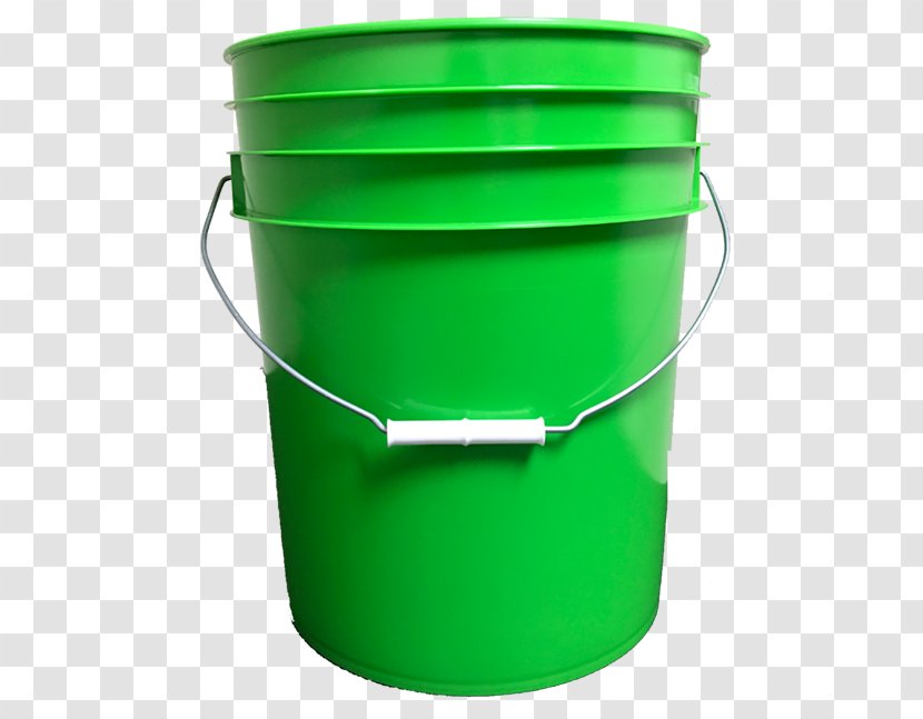 Bucket Plastic Bail Handle Imperial Gallon - Green - Colored Buckets Transparent PNG