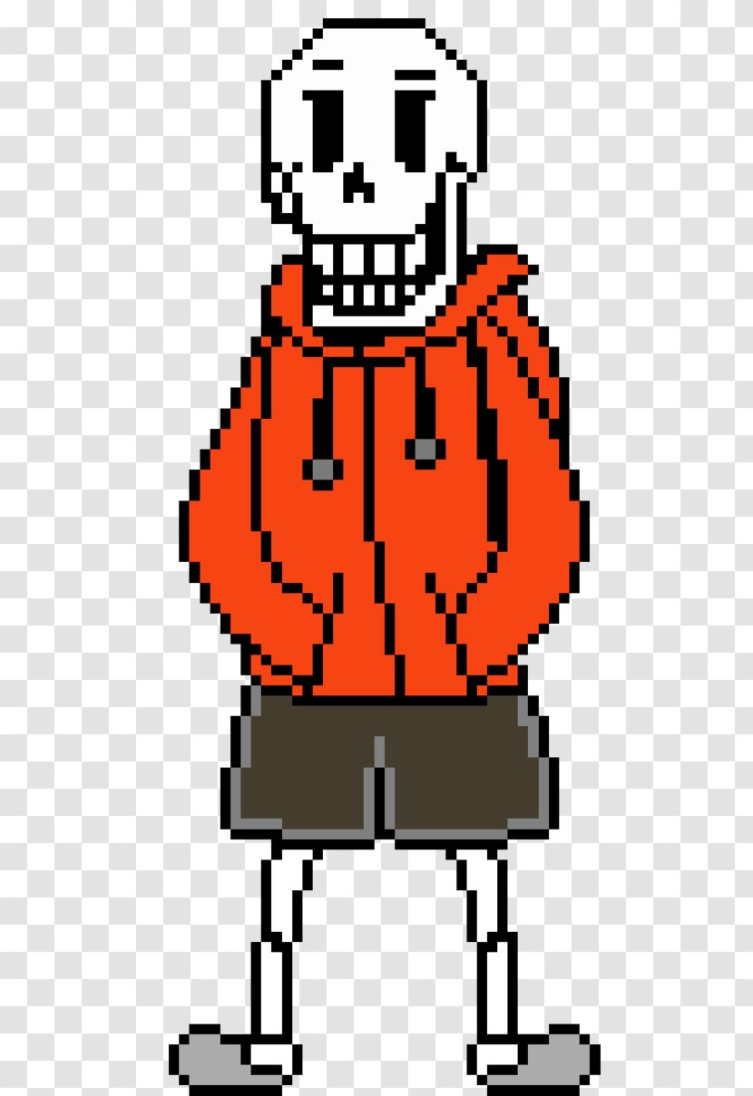 Undertale Sprite Papyrus Pixel Art - Digital Transparent PNG