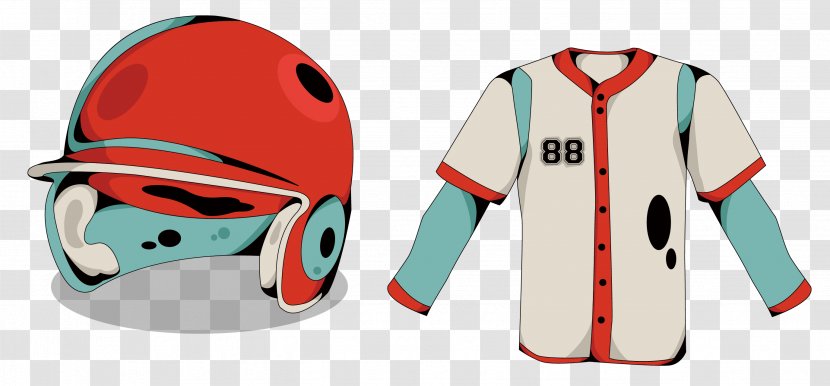 Baseball Uniform Clothing Euclidean Vector - Clothes Helmet Transparent PNG