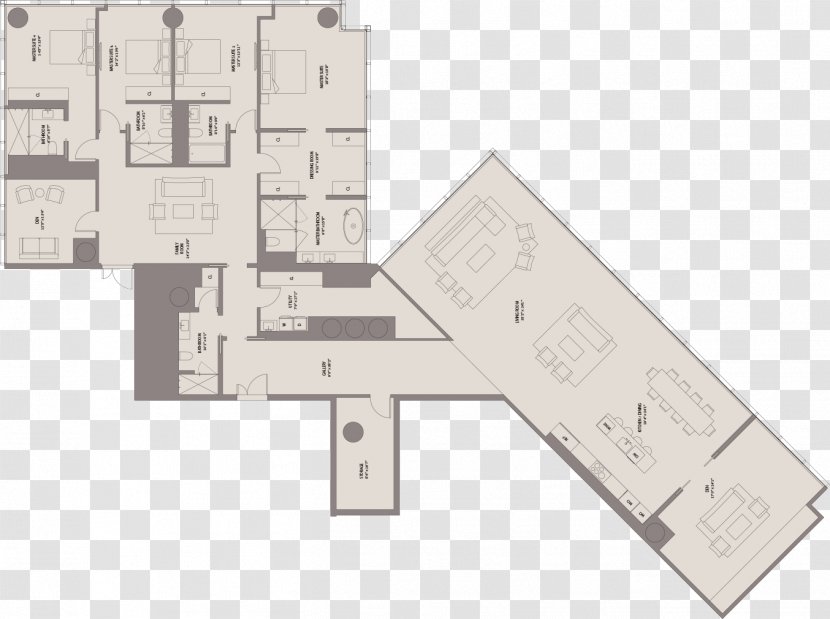 One River Point Apartment Show House - Diagram Transparent PNG