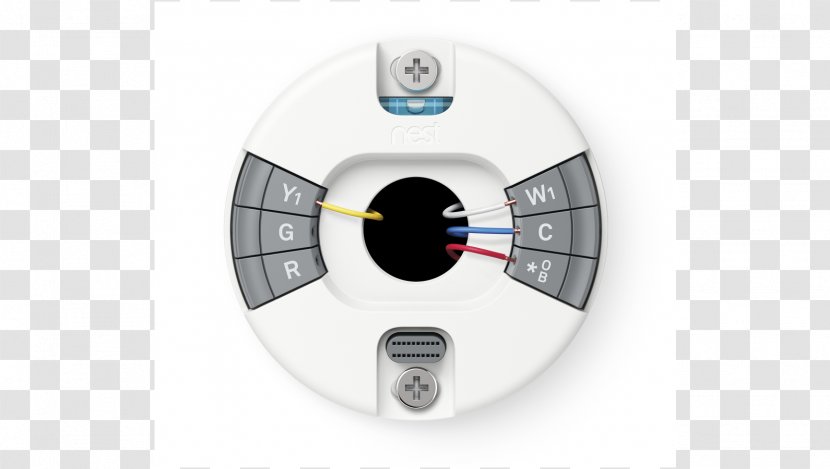 Nest Labs Smart Thermostat Learning E - Wire Transparent PNG