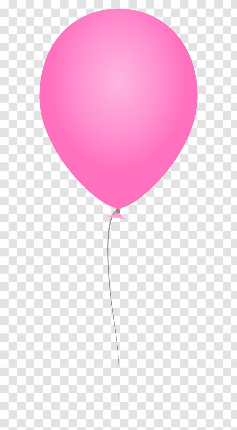 Balloon Pink Heart - Vector Transparent PNG