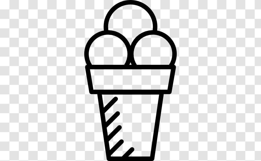 Ice Cream Cones Gelato - Black And White - Cold Spicy Transparent PNG
