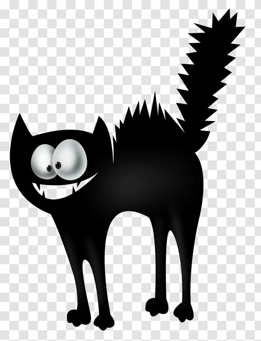 Black Cat Halloween Witchcraft - Small To Medium Sized Cats - Witch Transparent PNG