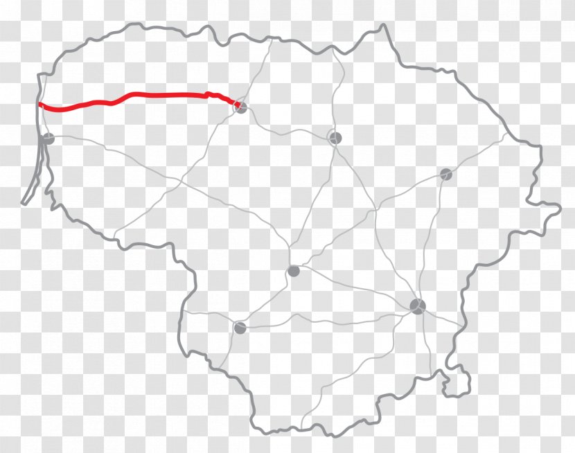 A1 Highway Vilnius Road Rail Transport A6 - Lithuania Transparent PNG