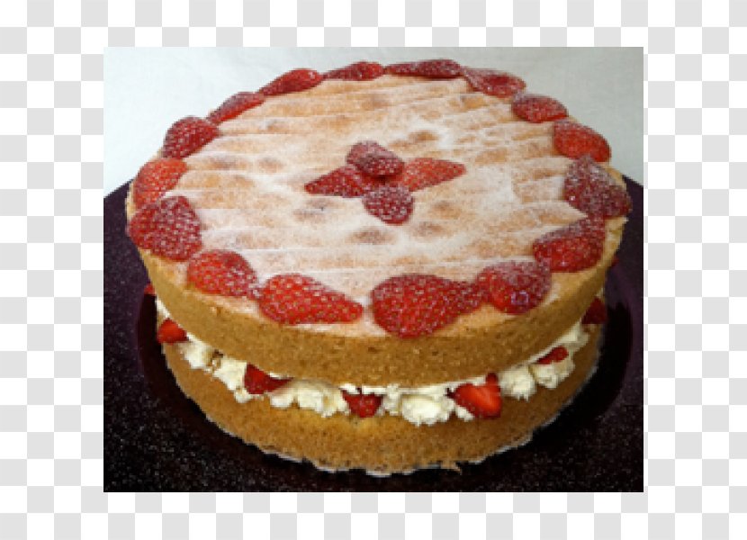 Sponge Cake Strawberry Pie Torte Cheesecake Cream - Buttercream Transparent PNG