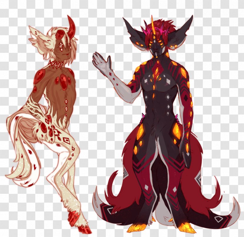 Demon Costume Design Cartoon - Watercolor Transparent PNG