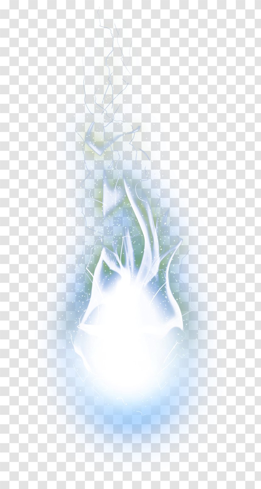 Blue Light Flame Haze - White Transparent PNG