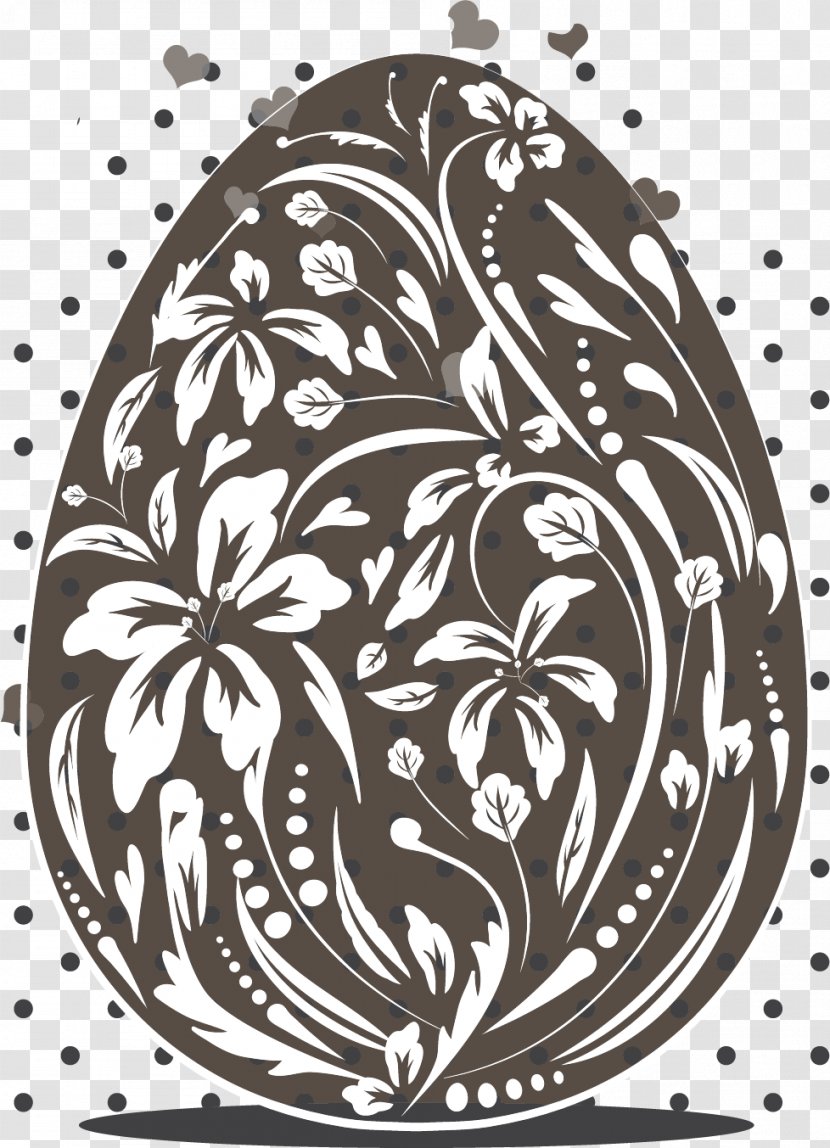 Easter Bunny Egg Decorating - Greeting - Hand-painted Eggs Vector Pattern Transparent PNG