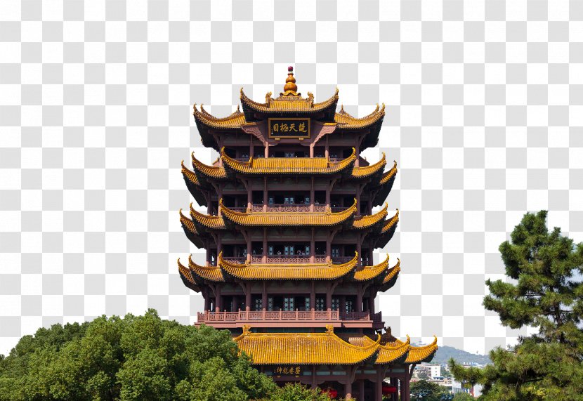 Yellow Crane Tower Guiyuan Temple Oriental Pearl East Lake Three Gorges - Pagoda - Grove In The Transparent PNG
