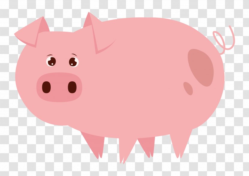 Domestic Pig Illustration Clip Art Snout - Smile Transparent PNG