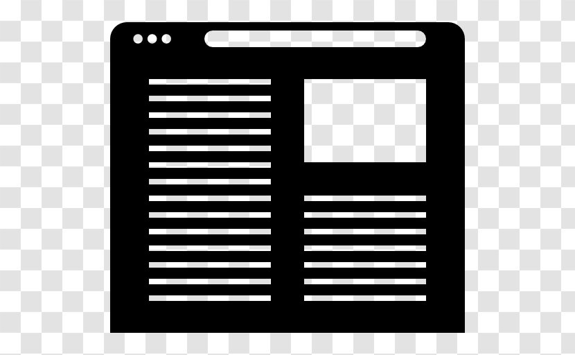 Web Browser Page - Black And White - Website Wireframe Transparent PNG