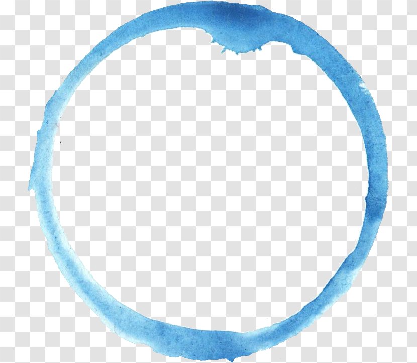 Circle Blue Watercolor Painting - Turquoise Transparent PNG