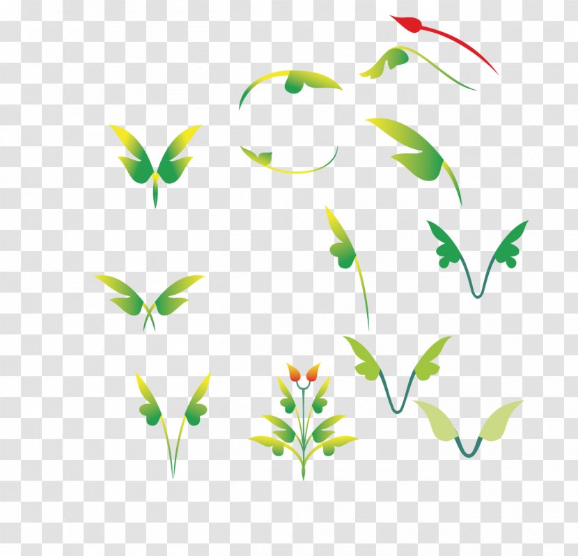 Clip Art Vector Graphics Image Motif Design - Petal - Green Foliage Transparent PNG