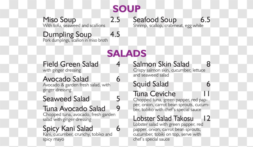 Document Line - Paper - Restaurant Menu Appetizers Transparent PNG